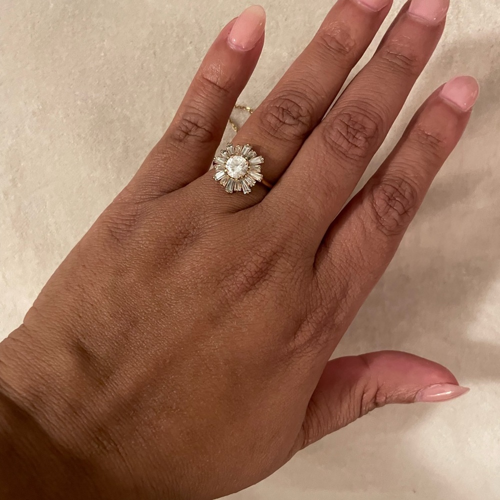 Swarovski Silver Radiant Heart Ring